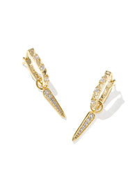 KENDRA SCOTT FATE CHARM HUGGIE EARRINGS