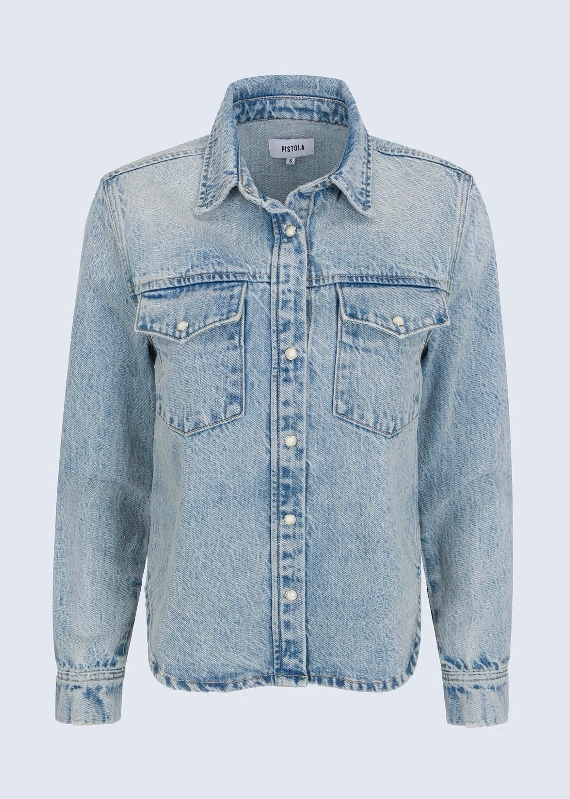 PISTOLA THEA SHRUNKEN DENIM SHACKET - MODENA VINTAGE