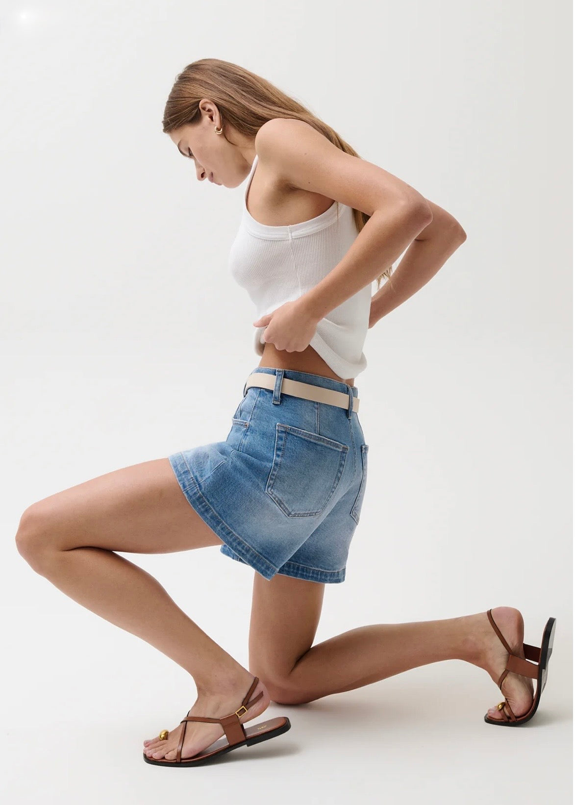PISTOLA AOKI HIGH RISE A-LINE SHORTS - HIDDEN GEM