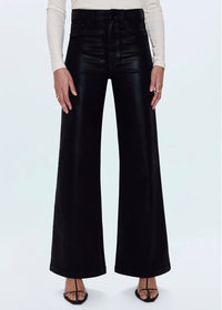 PISTOLA LANA HIGH RISE ULTRA WIDE JEAN - COATED NOIR