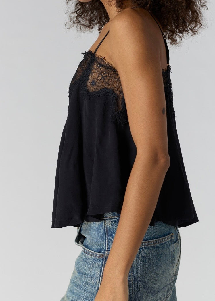 FREE PEOPLE MAKE ME YOURS CAMI - BLACK