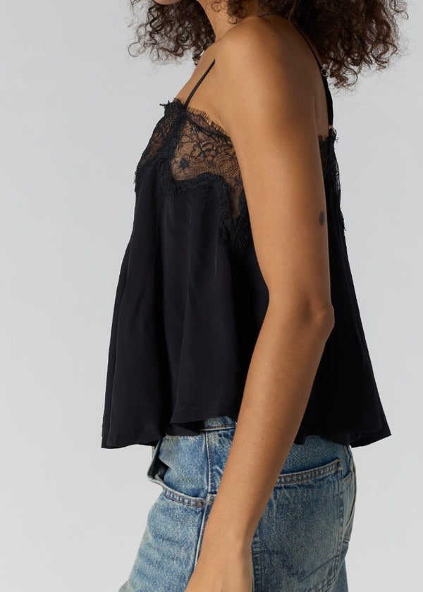 FREE PEOPLE MAKE ME YOURS CAMI - BLACK