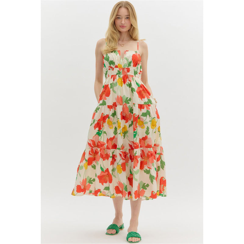 TO BE HONEST FLORAL MIDI DRESS