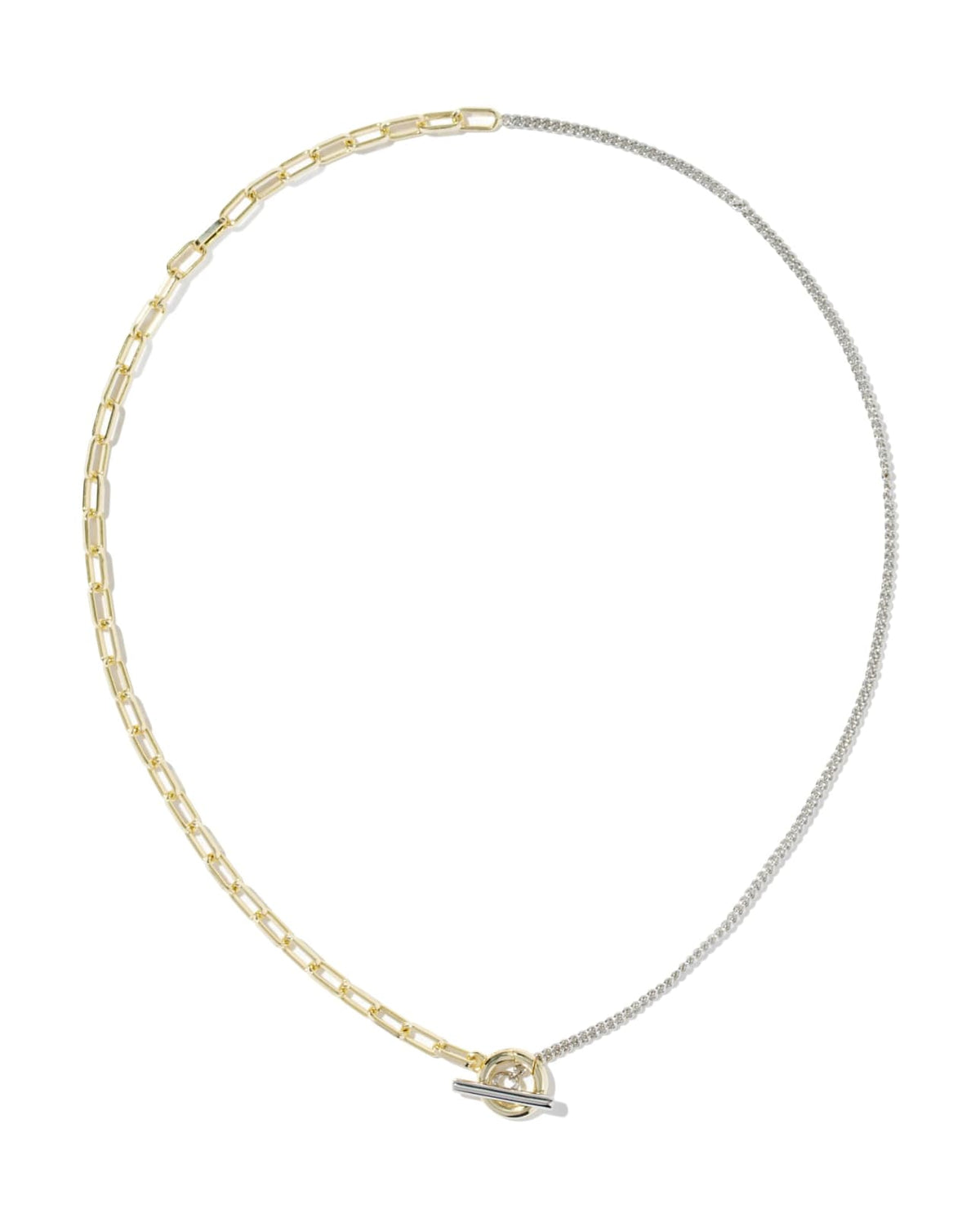 KENDRA SCOTT LEIGHTON PEARL CHAIN NECKLACE MIXED WHITE PEARL