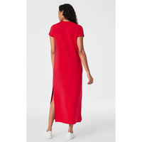 SPANX AIRESSENTIALS MAXI T-SHIRT DRESS - RED