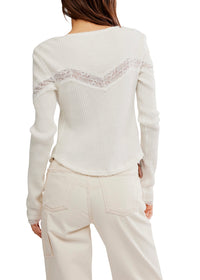 FREE PEOPLE LET’S PARTY CARDI - CLEAN IVORY