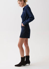 PISTOLA PIXIE MIX MEDIA MINI DRESS - CELESTE