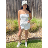 THE MCCOLLUM DENIM ROMPER