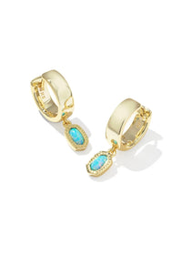 KENDRA SCOTT MINI ELLIE GOLD WIDE HUGGIE EARRINGS