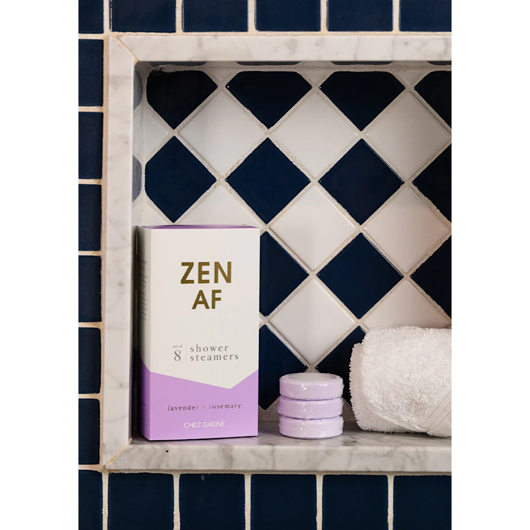 ZEN AF SET OF 8 SHOWER STEAMERS - LAVENDER + ROSEMARY