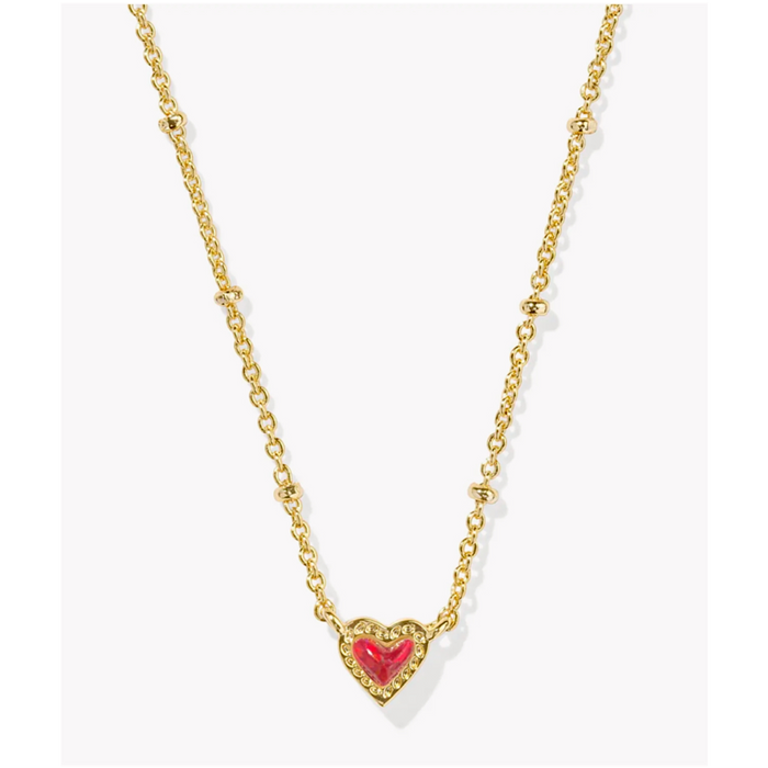 KENDRA SCOTT MINI ARI HEART SATELLITE NECKLACE