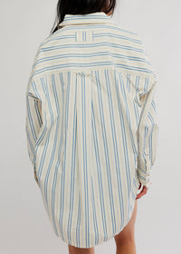 FREE PEOPLE FREDDIE STRIPED SHIRT - IVORY COMBO