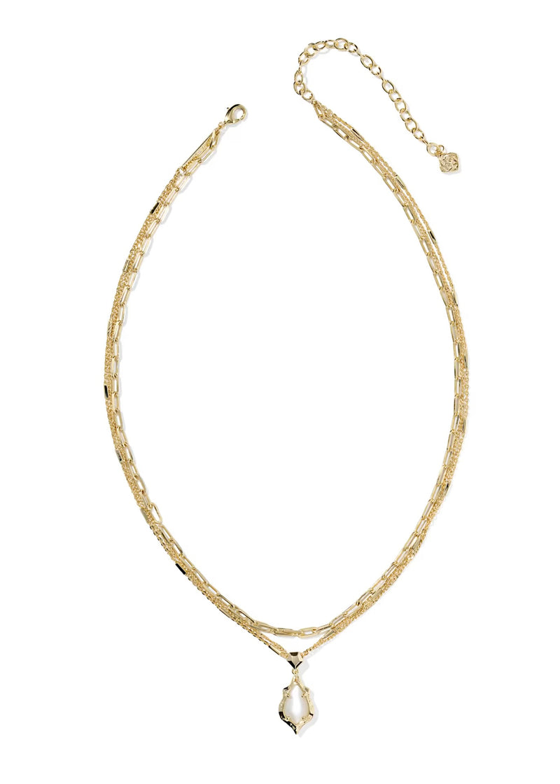 KENDRA SCOTT ADRIANNA SCALLOP FRAME MULTI STRAND NECKLACE
