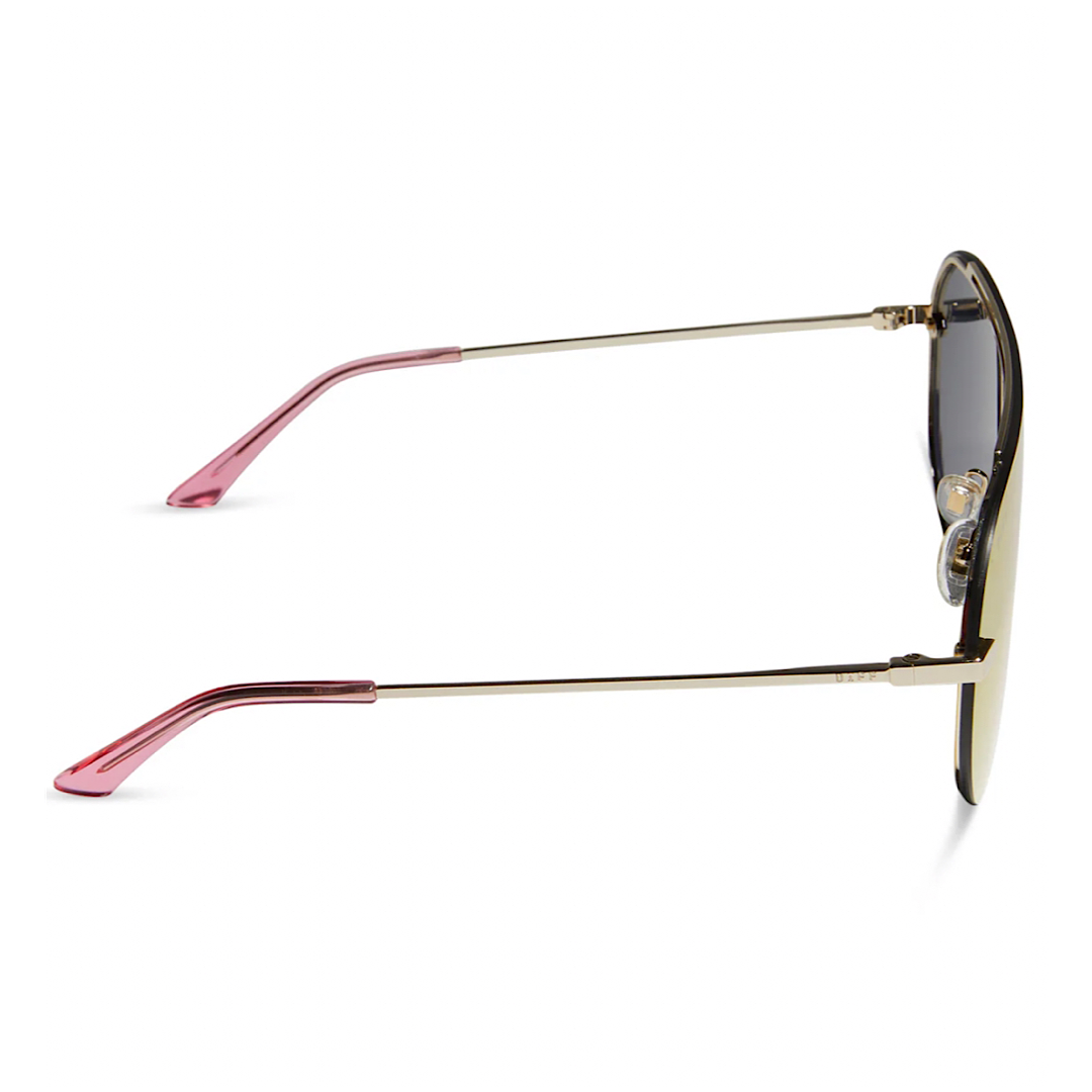 DIFF IMANI - GOLD PINK RUSH MIRROR SUNGLASSES