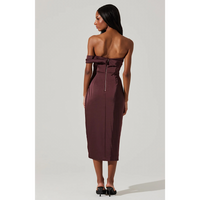 ASTR THE LABEL GWYNERIA DRESS - EGGPLANT