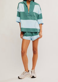 FREE PEOPLE MOVEMENT RETRO RUGBY SET - HERITAGE GREEN COMBO