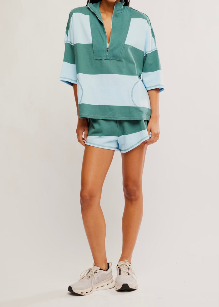 FREE PEOPLE MOVEMENT RETRO RUGBY SET - HERITAGE GREEN COMBO