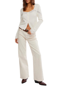 FREE PEOPLE LET’S PARTY CARDI - CLEAN IVORY