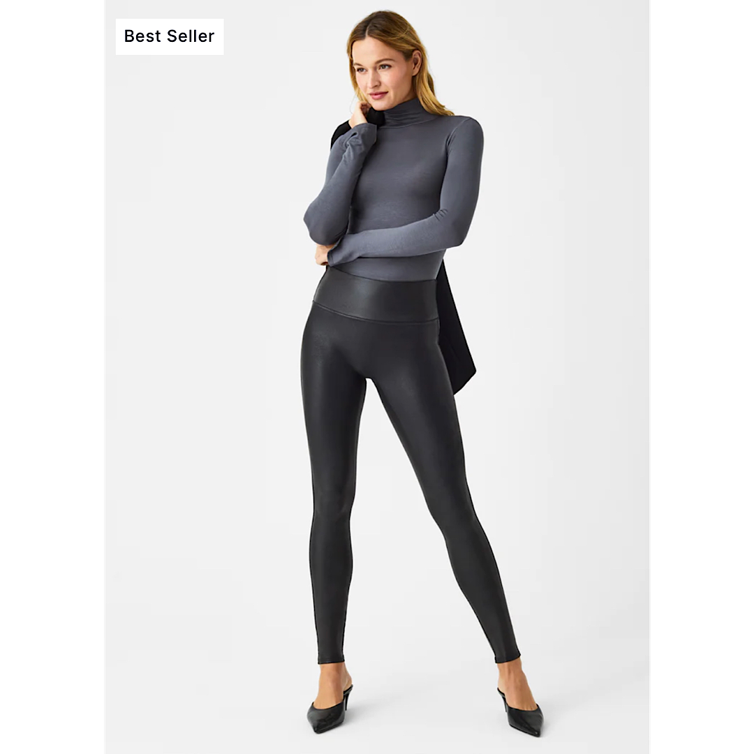 Faux leather shaping leggings hotsell