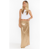 SHOW ME YOUR MUMU SATURDAY SKIRT - GOLD