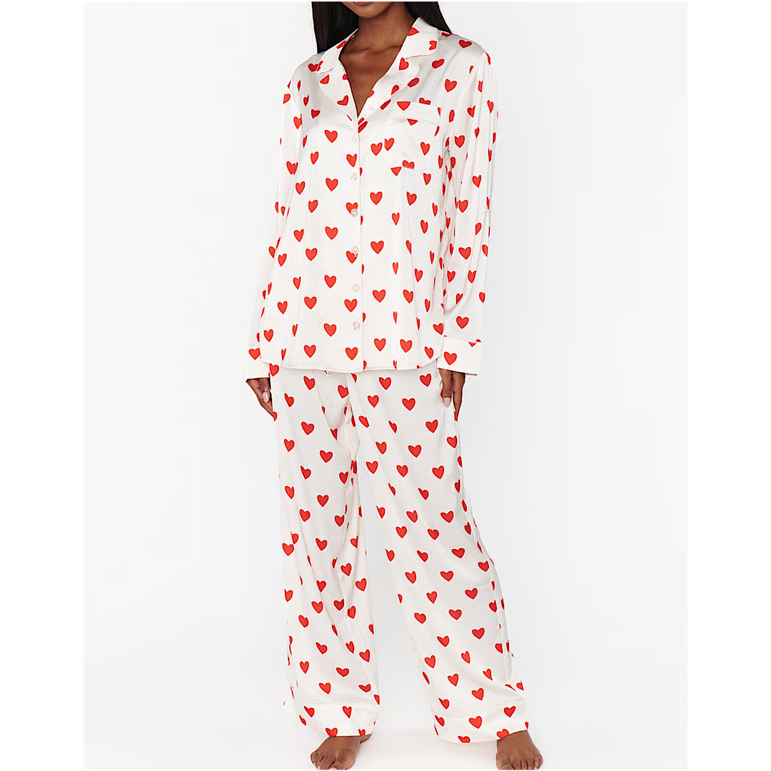 SHOW ME YOUR MUMU CLASSIC PJ SET - QUEEN OF HEARTS SILKY