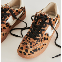 DOLCE VITA NOTICE STITCH SNEAKERS - DK LEOPARD CALF HAIR