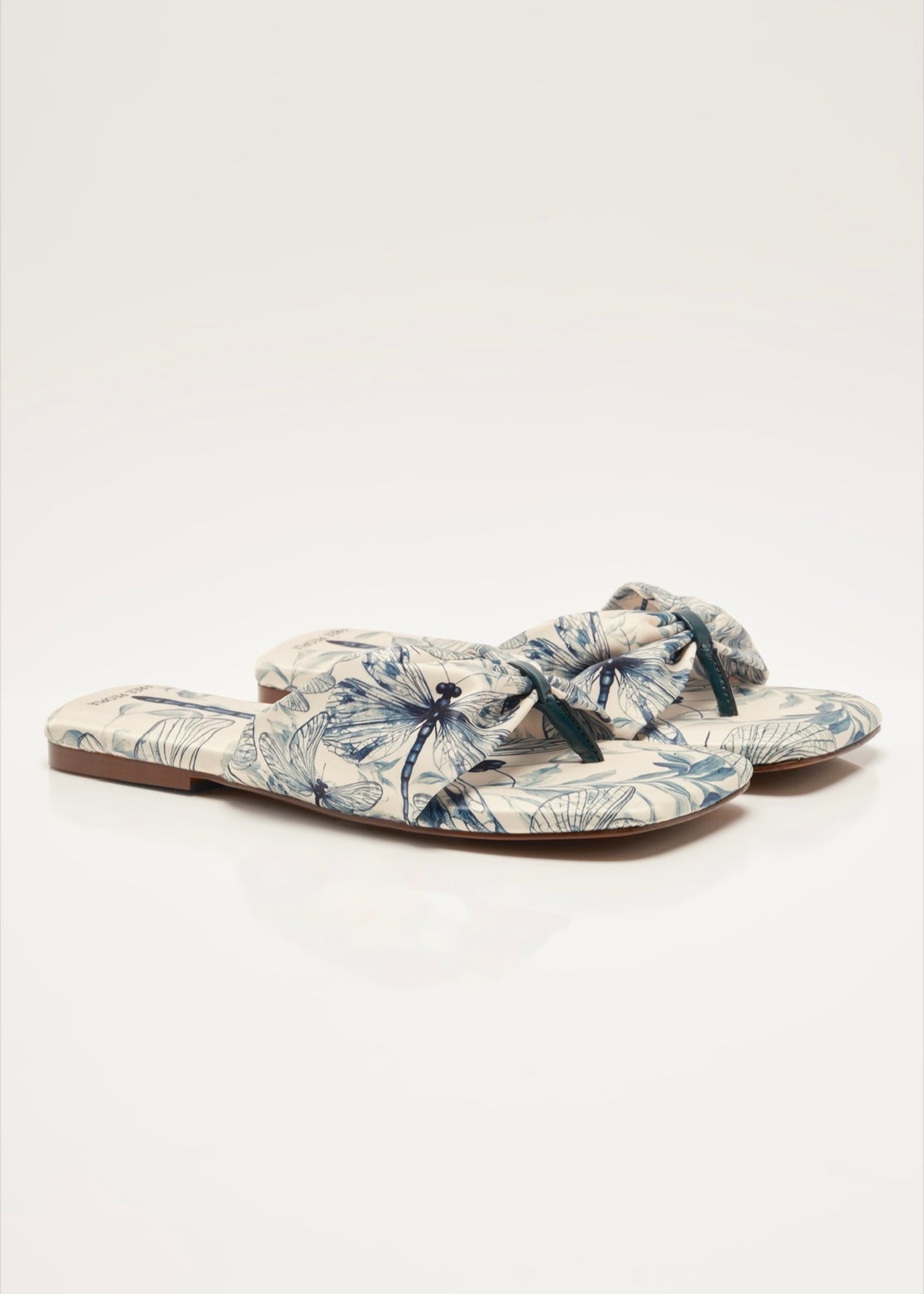 FREE PEOPLE TIA RUCHED PRINTED SANDALS - DRAGONFLY BANDANA