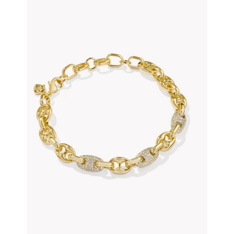 KENDRA SCOTT BAILEY PAVE CHAIN BRACELET