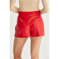 THE EMILY LEATHER CARGO SKORT