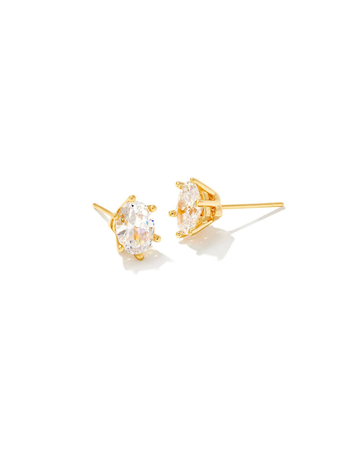 KENDRA SCOTT CAILIN CRYSTAL STUD EARRINGS IN WHITE CZ