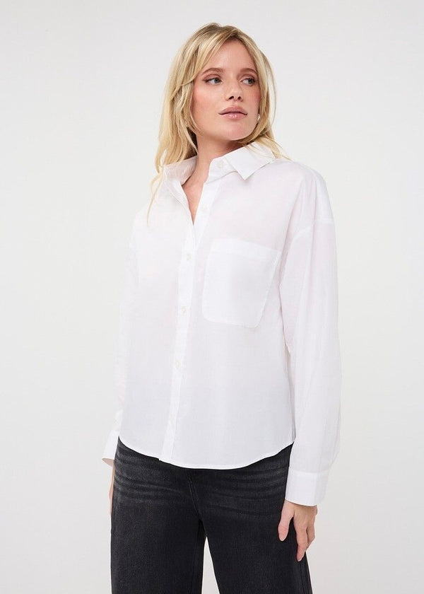 ESQUALO BLOUSE OVERSIZED POCKET POPLIN - OFF WHITE