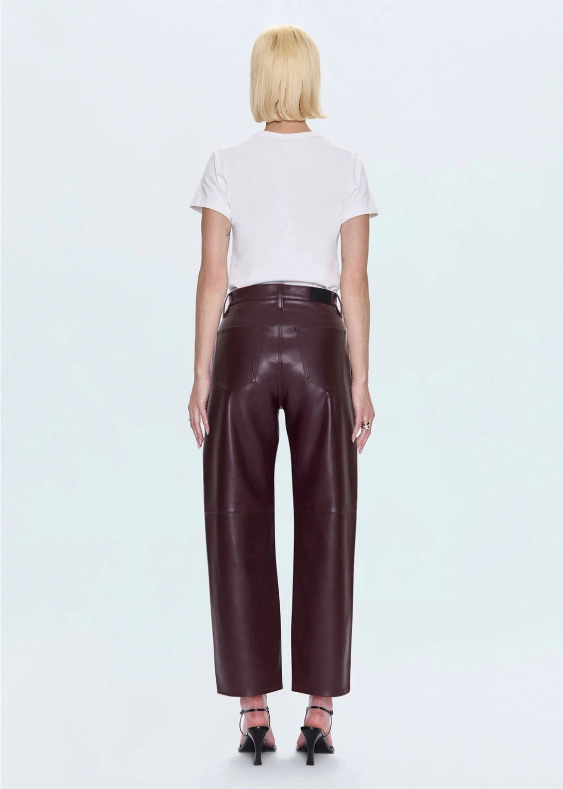 PISTOLA JETT HIGH RISE BOWED STRAIGHT PANT - CABERNET