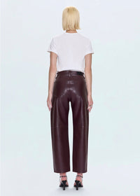 PISTOLA JETT HIGH RISE BOWED STRAIGHT PANT - CABERNET