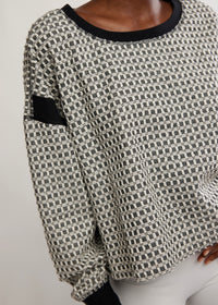 FREE PEOPLE MOVEMENT MY TIME LAYER TEXTURED - BLACK WHITE COMBO