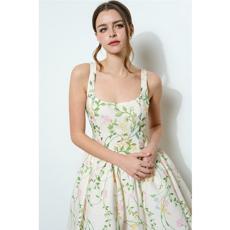 IN THE GARDENS FLORAL DRESS