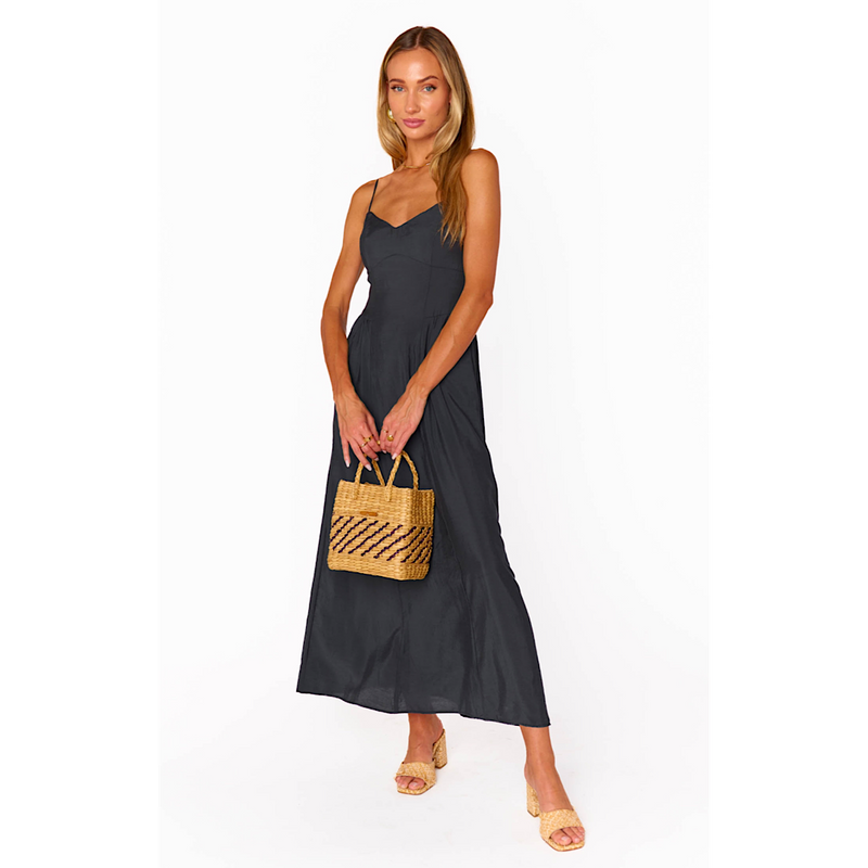 SHOW ME YOUR MUMU ALLEGRA MIDI DRESS - BLACK