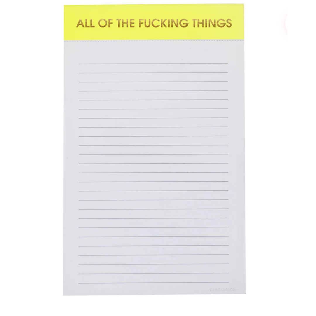 ALL THE THINGS LINED NOTEPAD