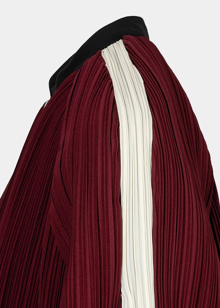ESQUALO JACKET BOMBER PLISSE - MERLOT