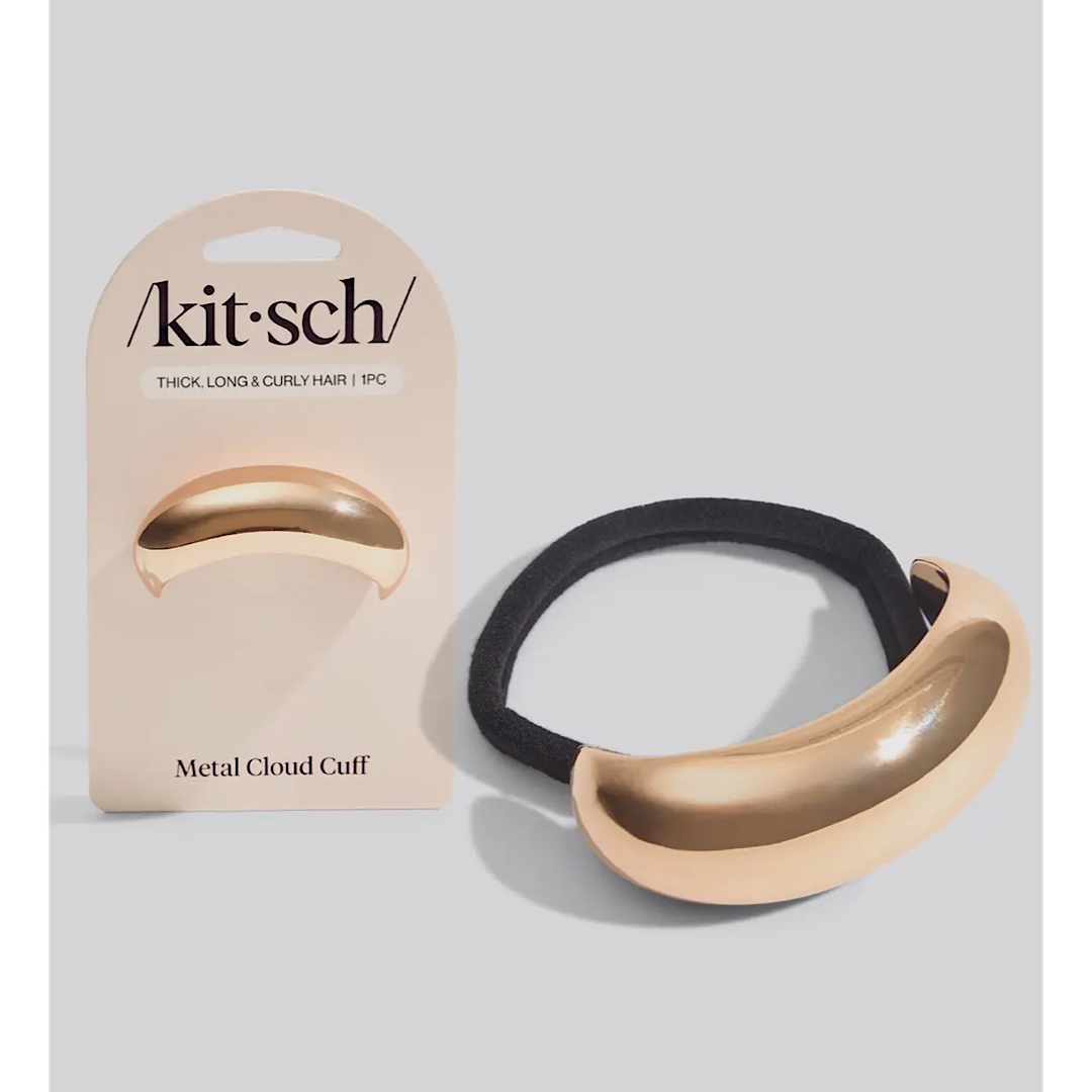 GOLD METAL CLOUD CUFF HAIR TIE