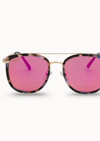 DAX EYEWEAR IVY OVERSIZED SQUARE SUNGLASSES - MARBLE