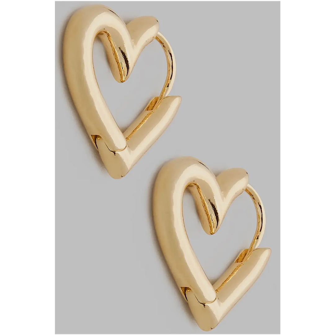 HEART HUGGIE EARRINGS