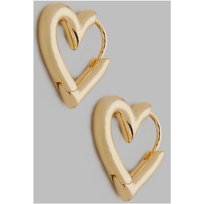 HEART HUGGIE EARRINGS