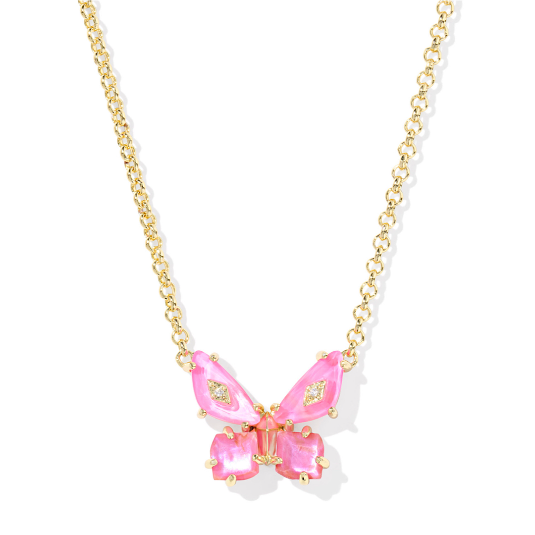 KENDRA SCOTT BIANCA BUTTERFLY SHORT PENDANT NECKLACE
