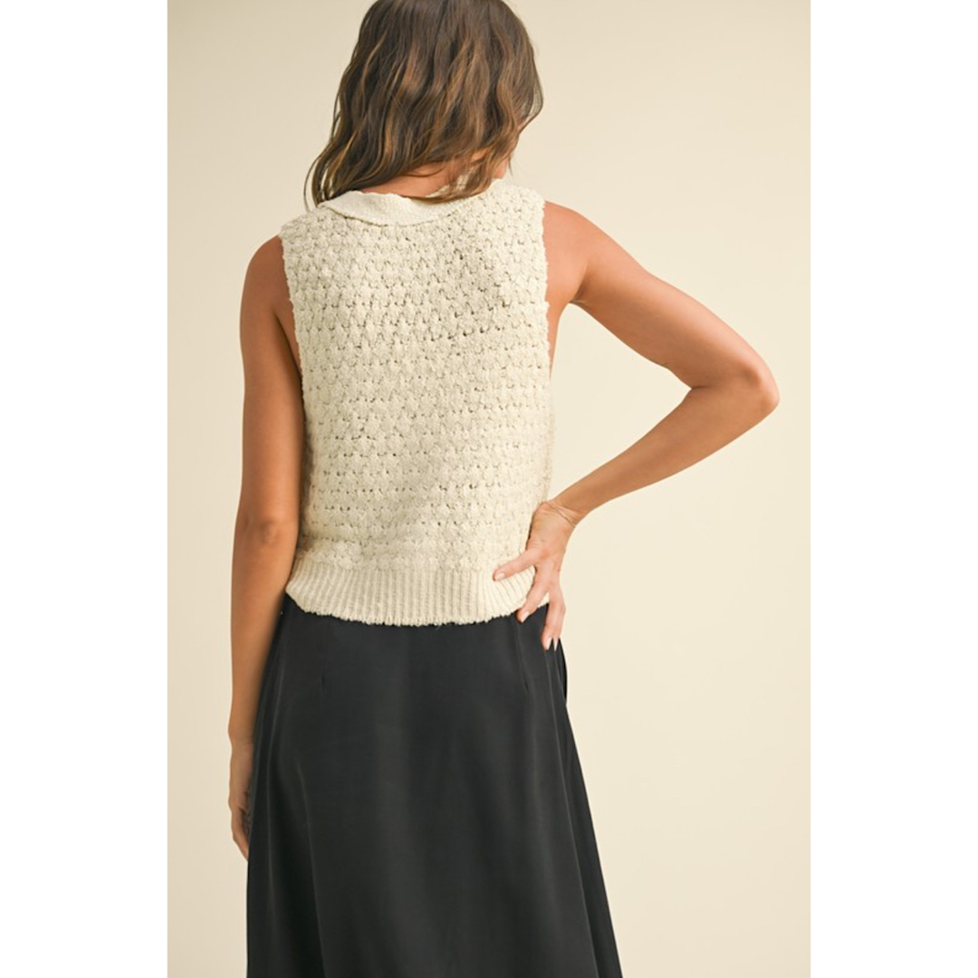 DOWN TO EARTH KNITTED VEST