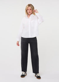ESQUALO BLOUSE OVERSIZED POCKET POPLIN - OFF WHITE