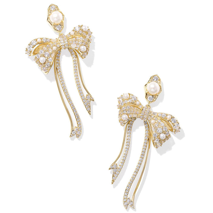 KENDRA SCOTT KRISTA BOW STATEMENT EARRINGS