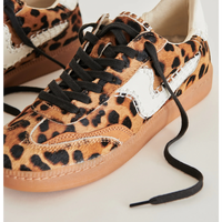 DOLCE VITA NOTICE STITCH SNEAKERS - DK LEOPARD CALF HAIR