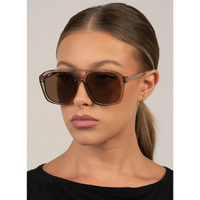 OTRA EYEWEAR REINA SUNGLASSES - TRANSPARENT OLIVE/BROWN