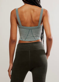 FREE PEOPLE MOVEMENT PERFECTLY PLATED CAMI - EVERGREEN COMBO