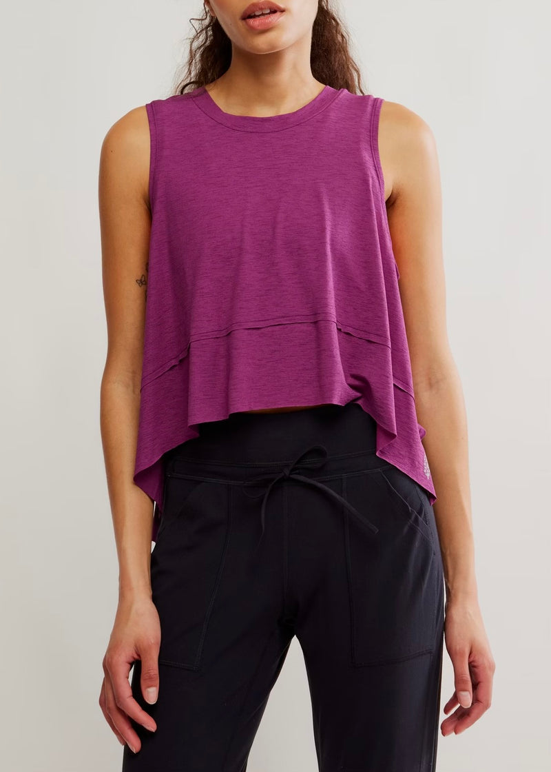 FREE PEOPLE MOVEMENT TEMPO TANK - DEEP MULBERRY